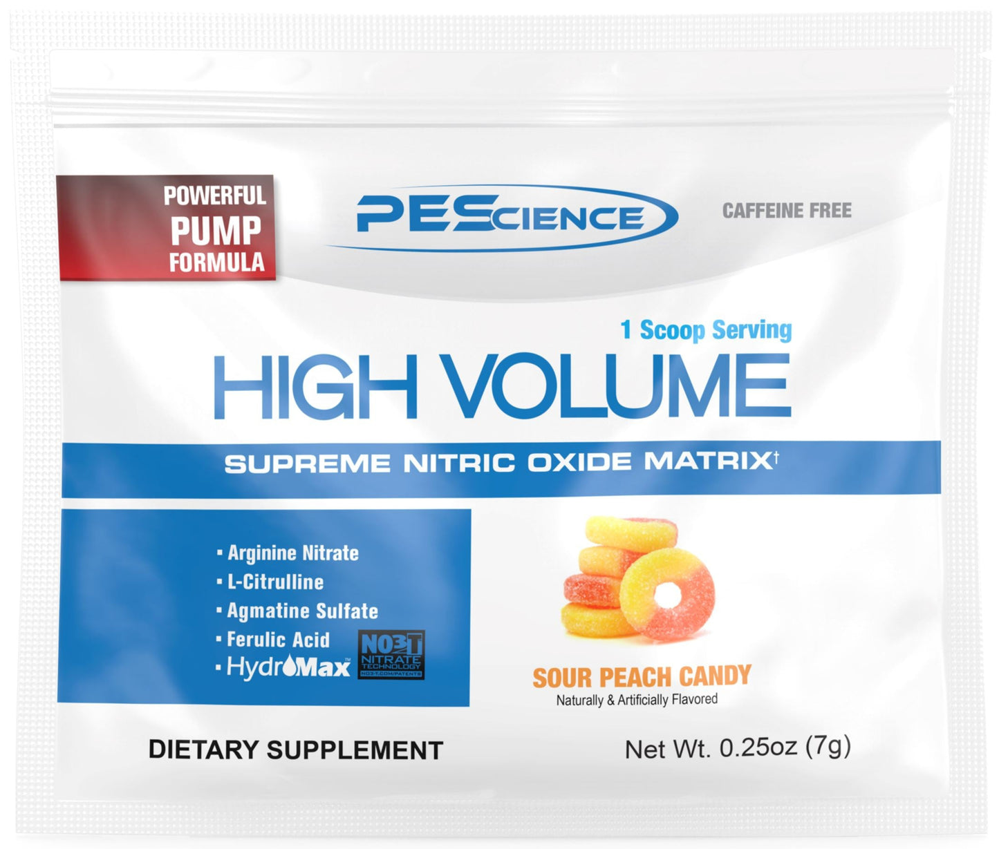 PEScienceCA High Volume Pre-Workout Sour Peach Candy 1 Sample