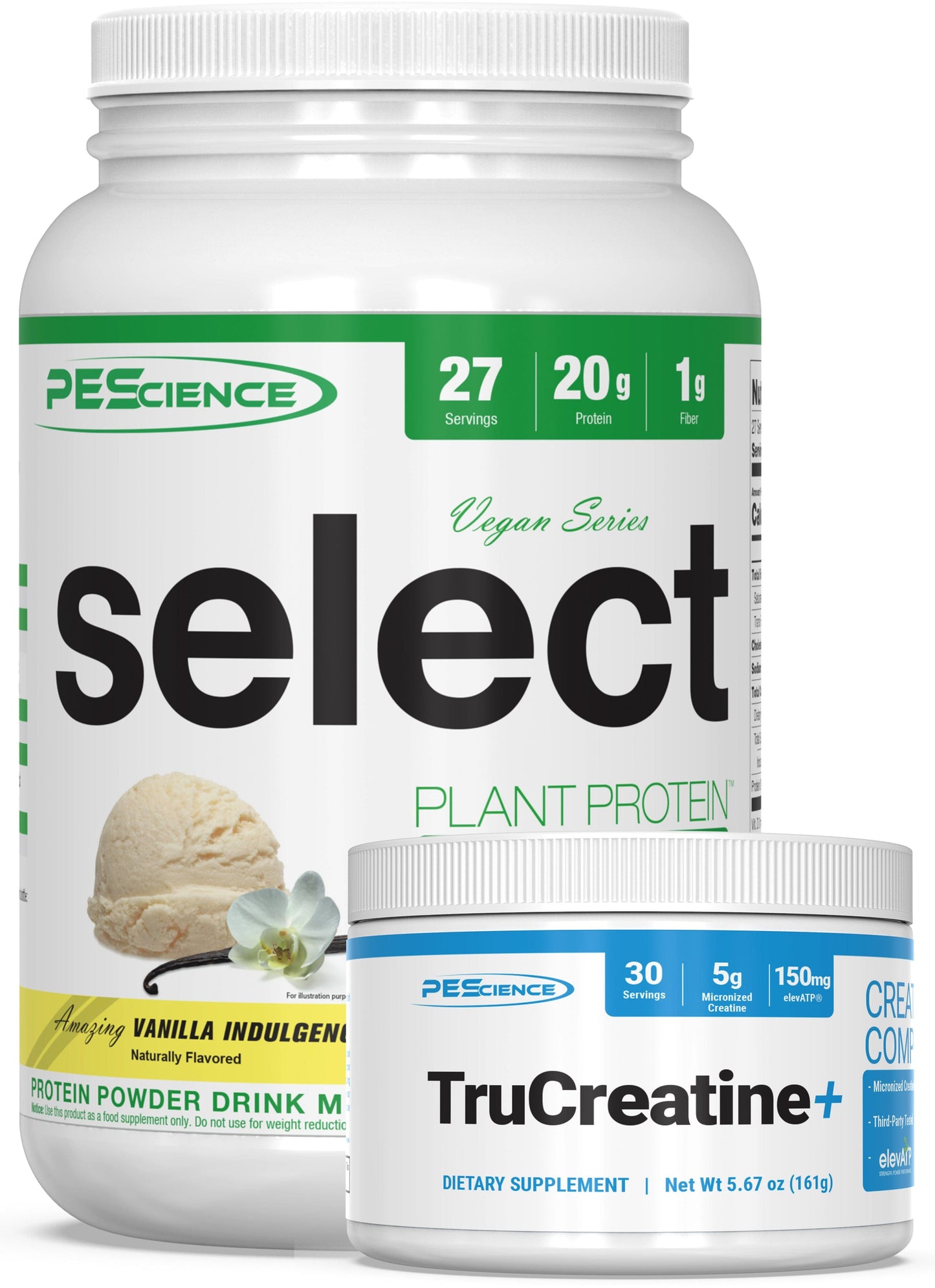 PEScience Lean Mass Stack Vegan Chocolate Bliss TruCreatine Powder