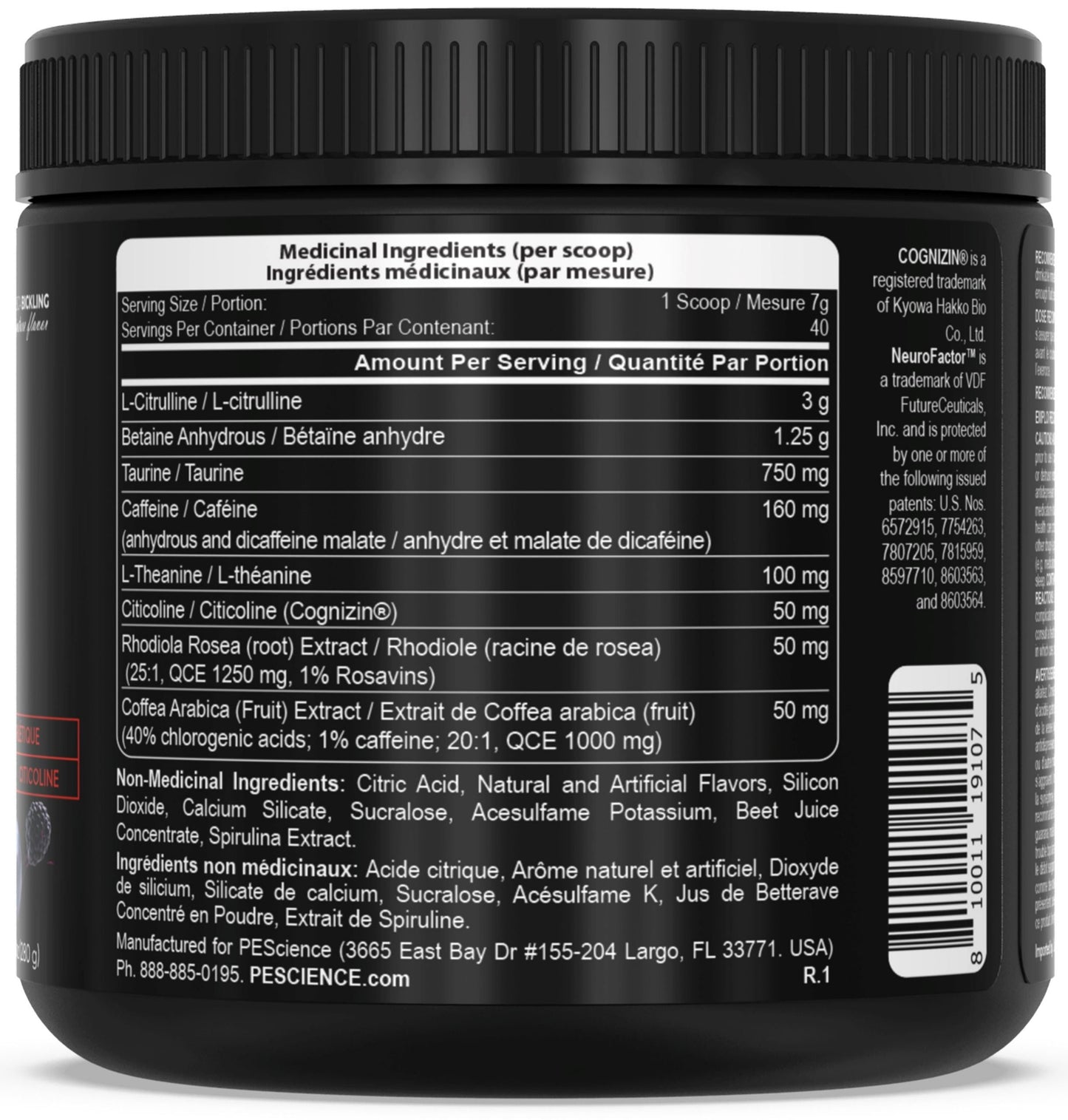 PEScienceCA Prolific Pre-Workout