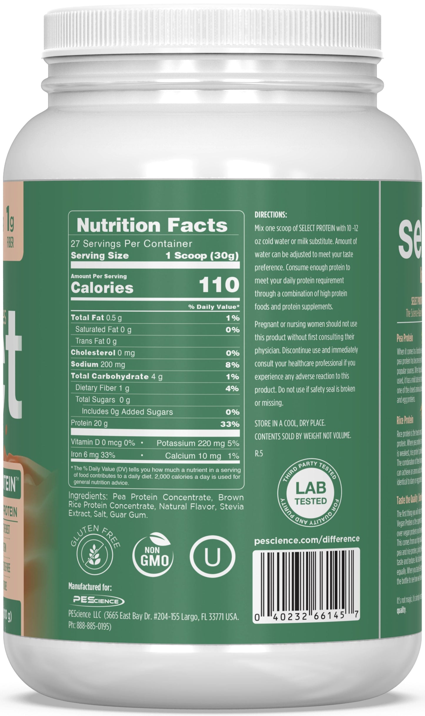 PEScienceCA Select Vegan Protein