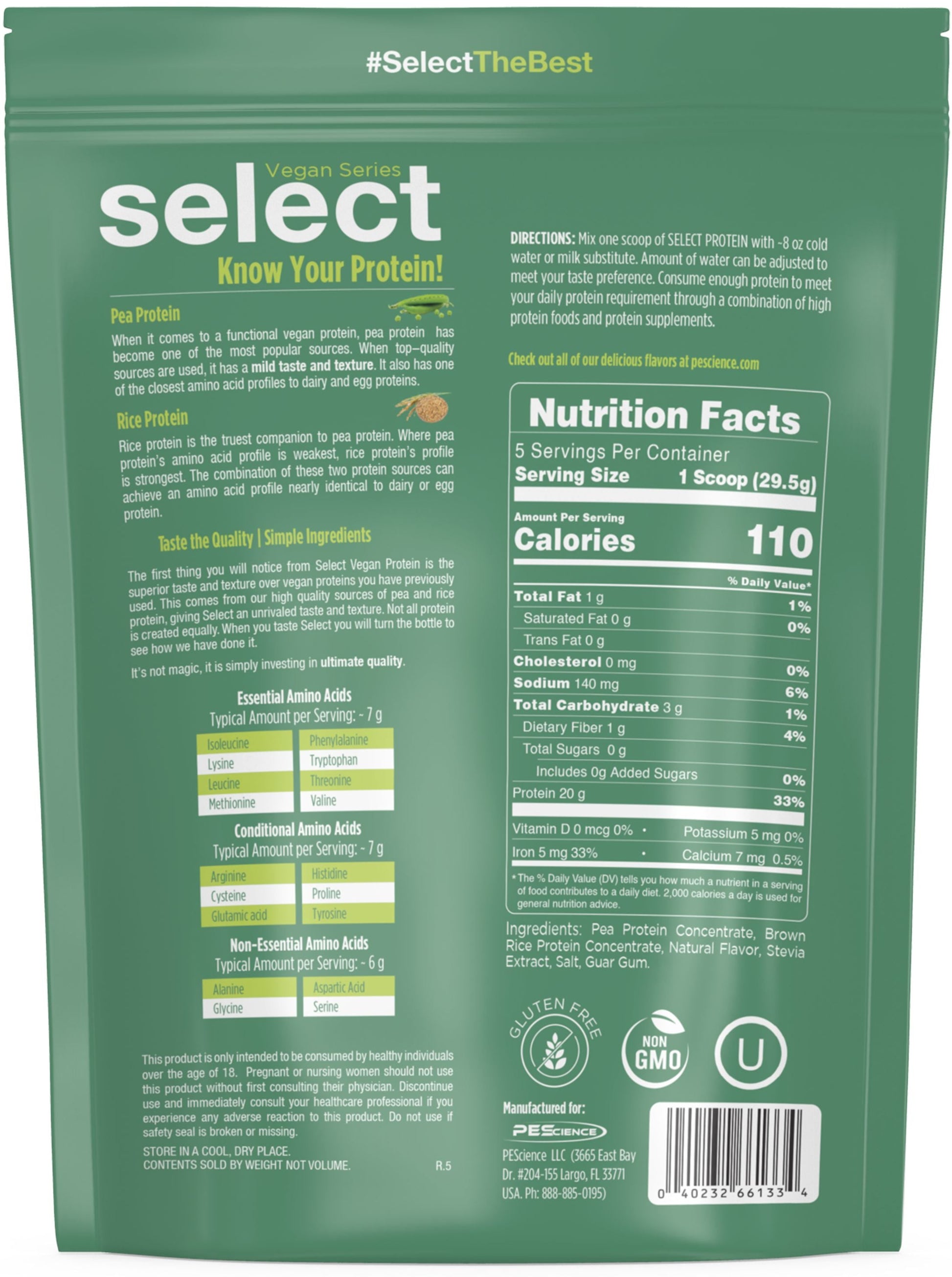 PEScienceCA Select Vegan Protein