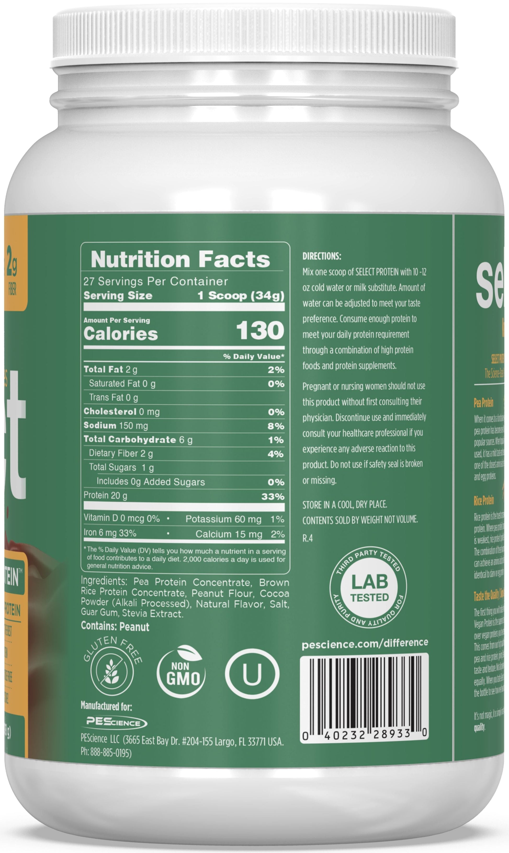 PEScienceCA Select Vegan Protein