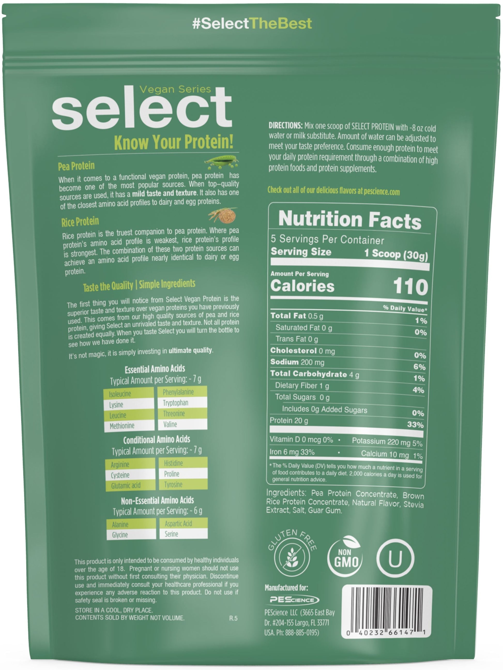 PEScienceCA Select Vegan Protein