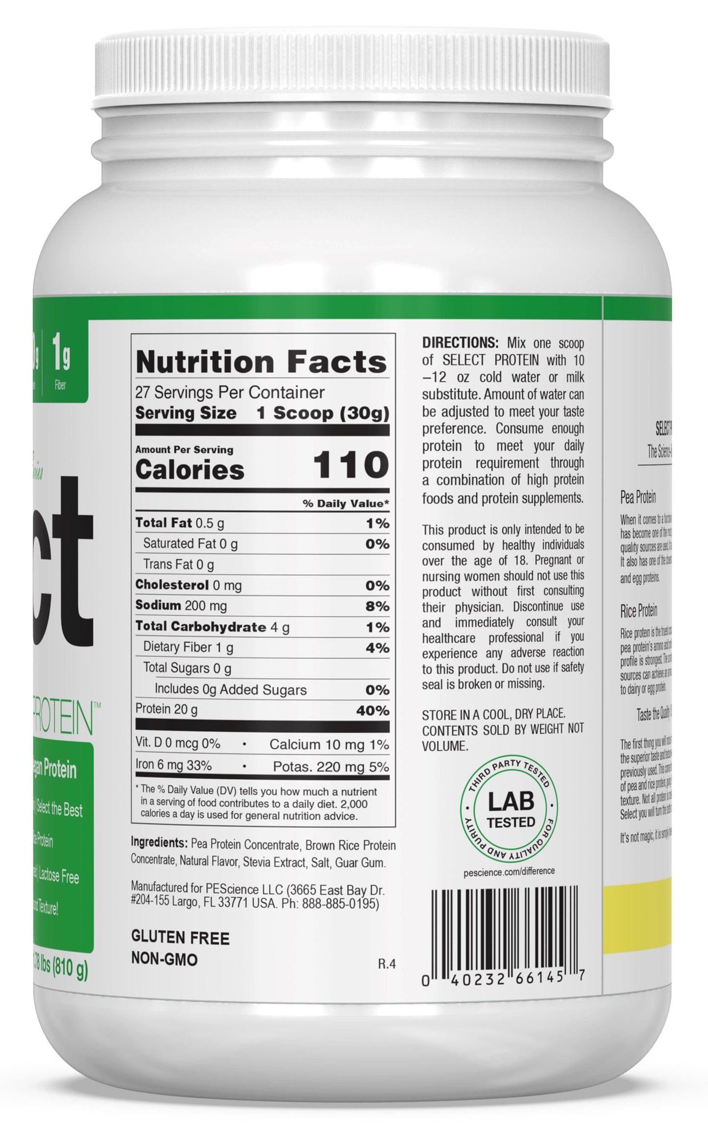 PEScienceCA Select Vegan Protein