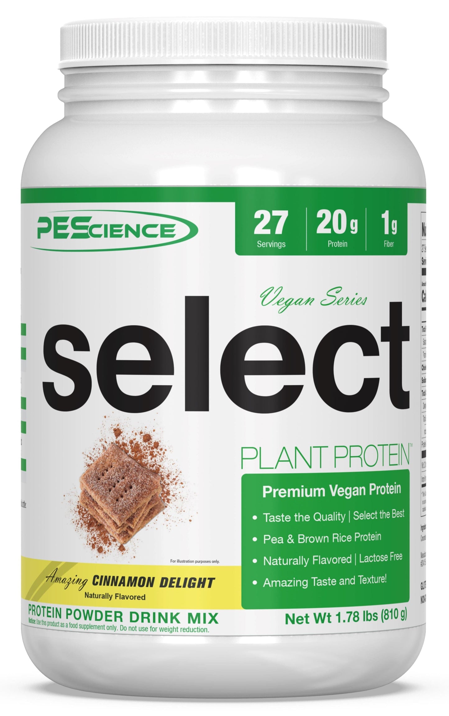 PEScienceCA Select Vegan Protein Vegan Cinnamon Delight 27