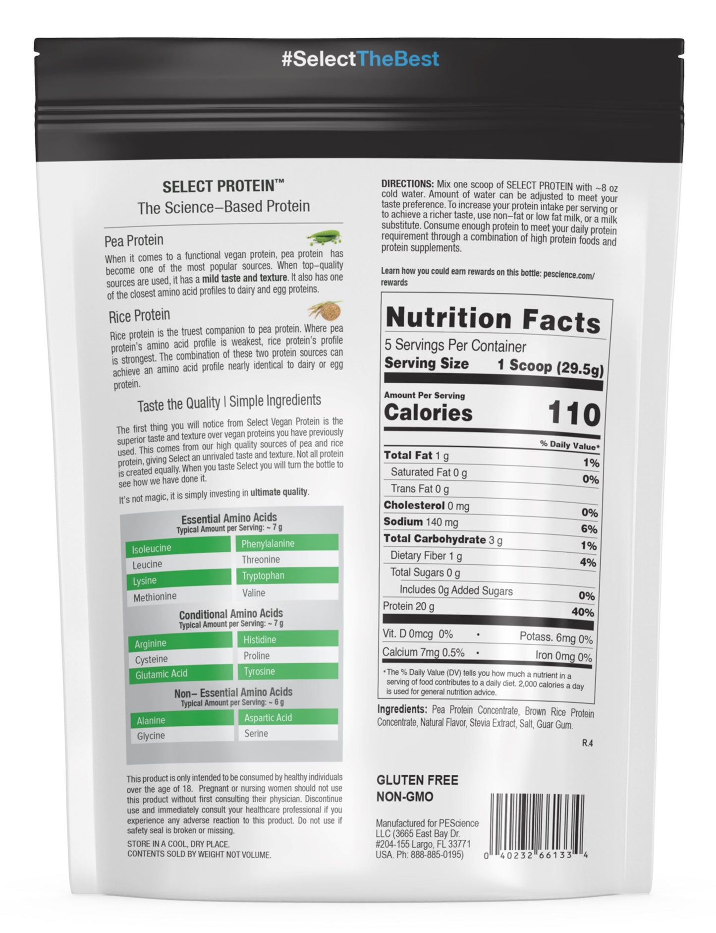 PEScienceCA Vegan Select Protein - Variety Pack