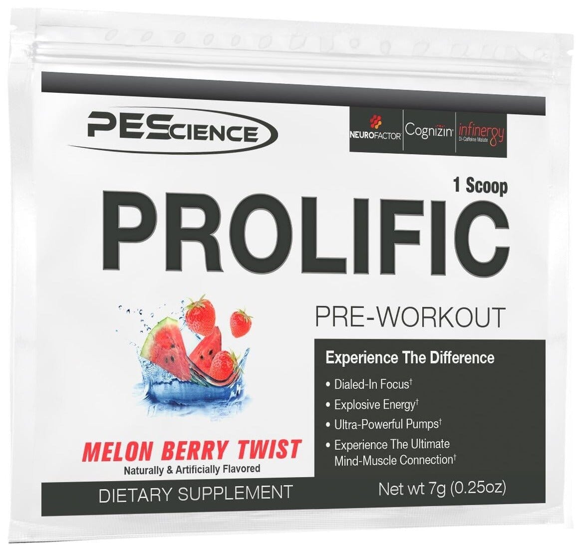 PEScienceCA Prolific Pre-Workout Melon Berry Twist 1 Sample