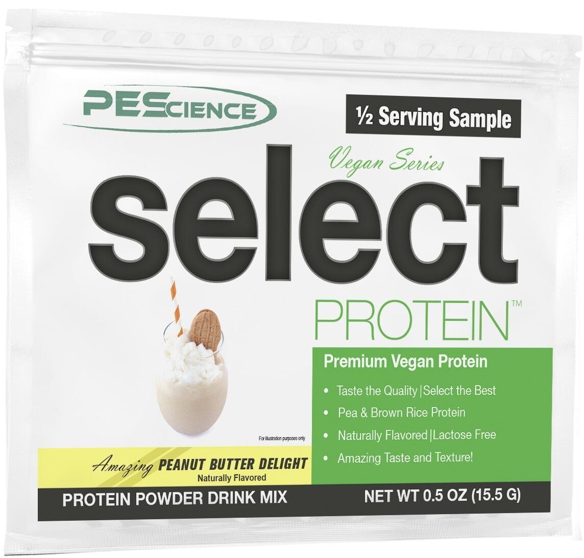 PEScienceCA Select Vegan Protein Vegan Peanut Butter Delight 1 Sample