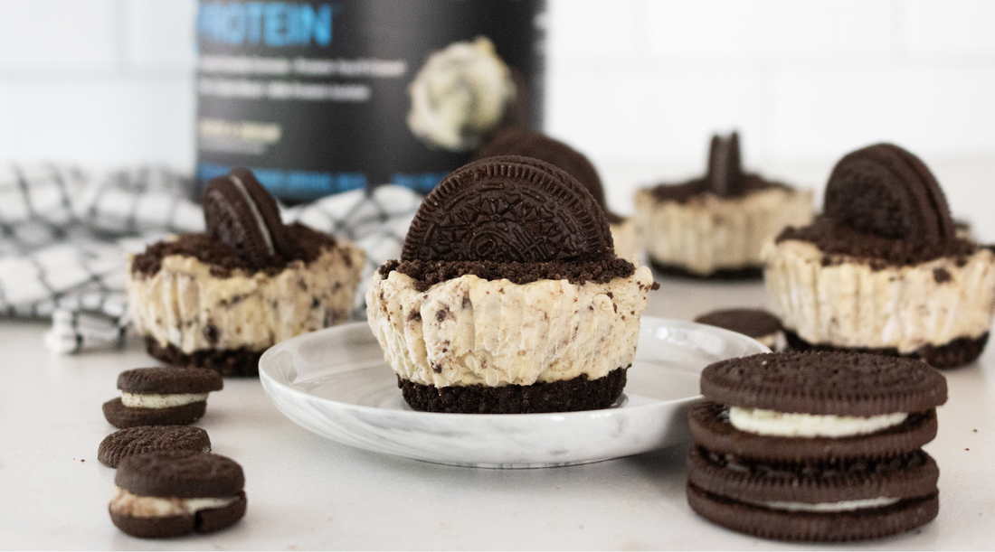 No Bake Cookies N' Cream Protein Cheesecake