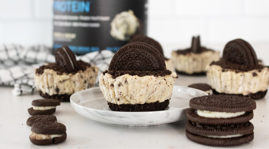 No Bake Cookies N' Cream Protein Cheesecake