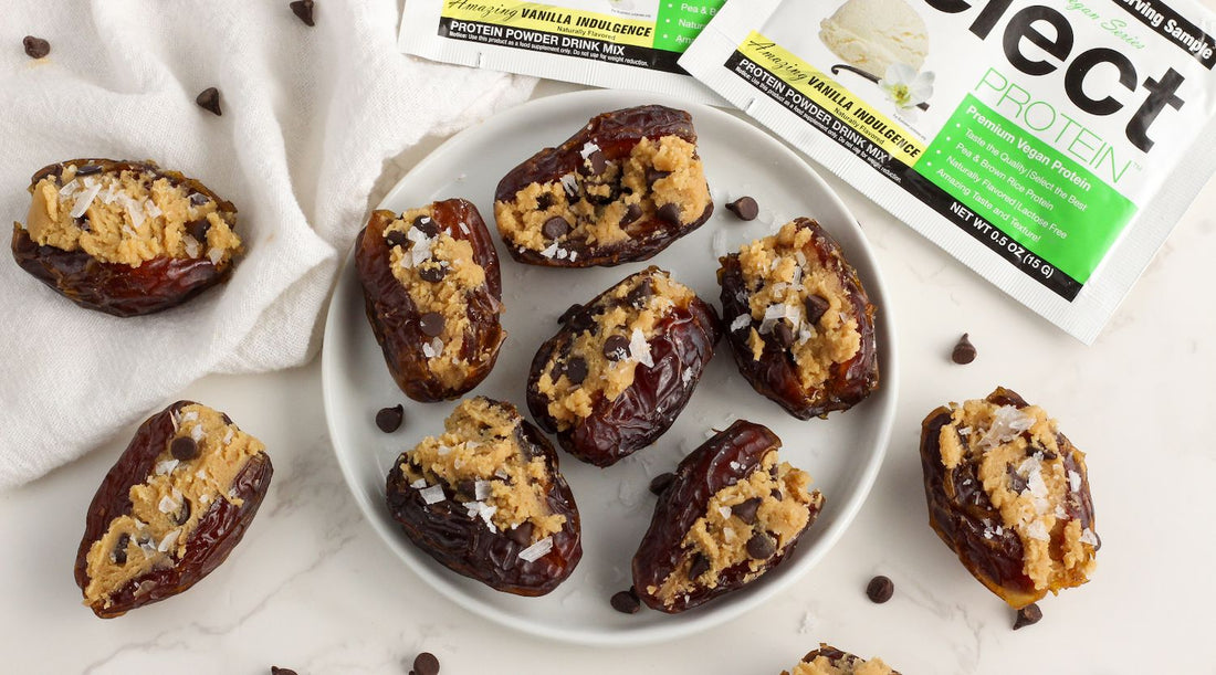 Vegan Cookie Dough Stuffed Dates