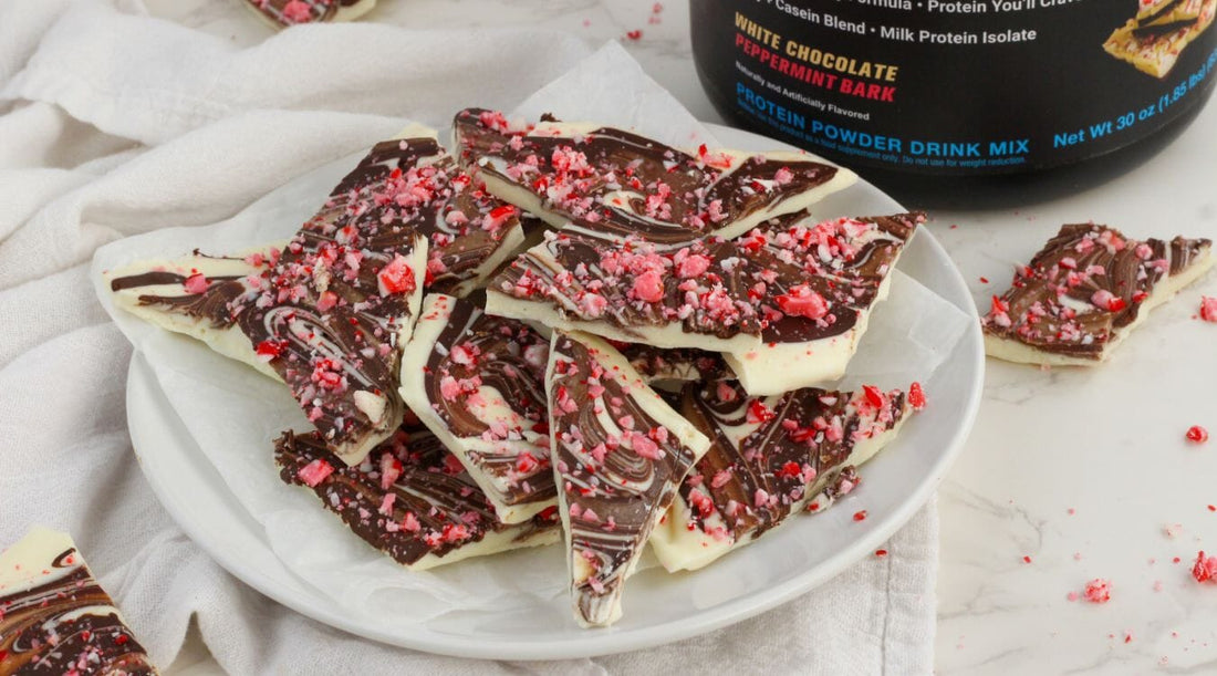 White Chocolate Peppermint Protein Bark