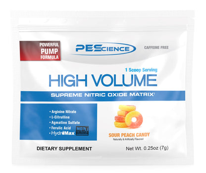 PEScienceCA High Volume Pre-Workout Sour Peach Candy 1 Sample