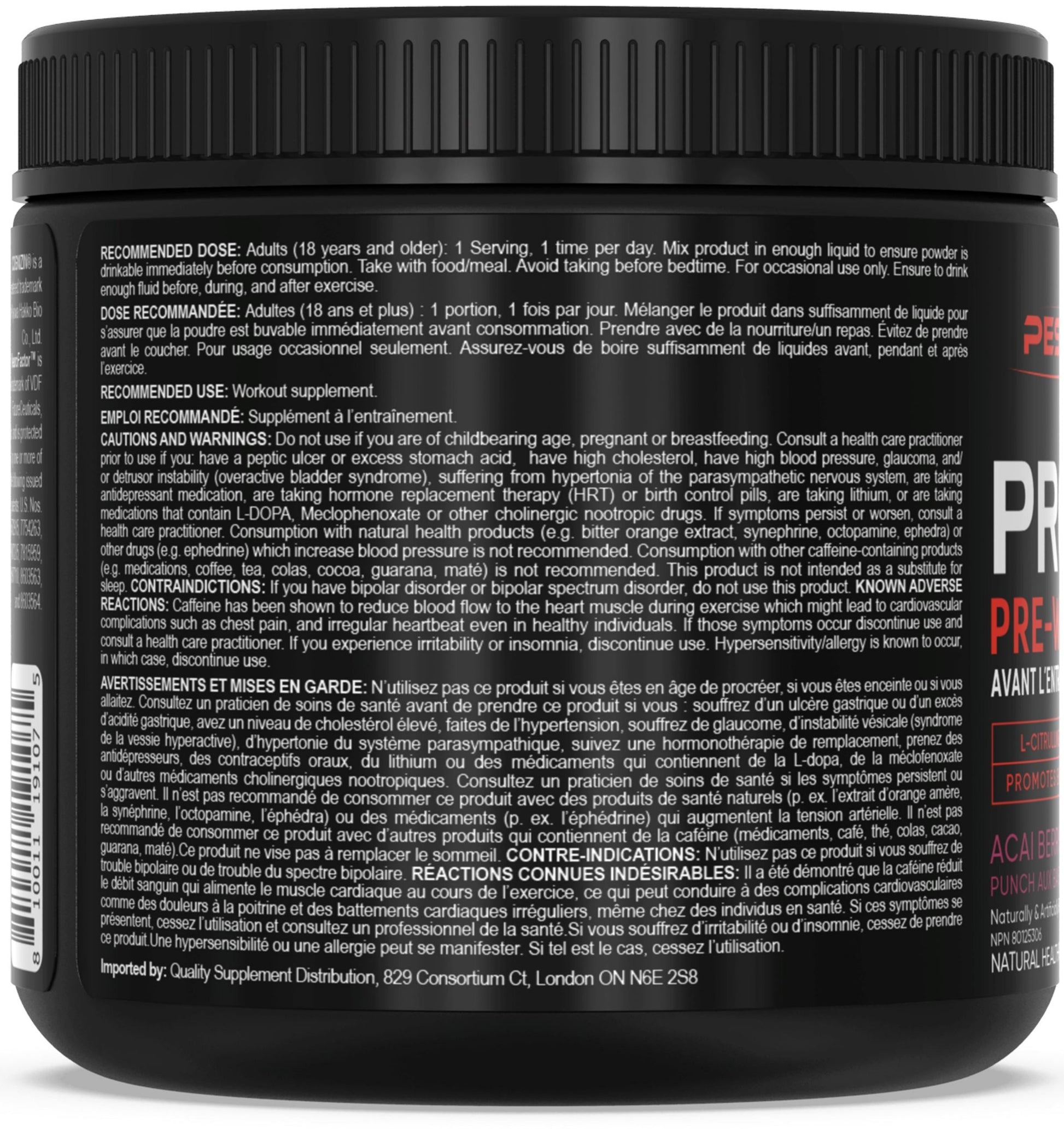 PEScienceCA Prolific Pre-Workout 