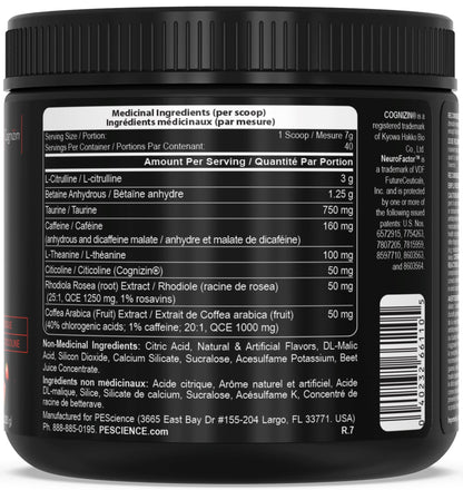 PEScienceCA Prolific Pre-Workout 