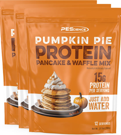 PEScienceCA Protein Pancake & Waffle Mix Pumpkin Pie 36 (3-Pack)