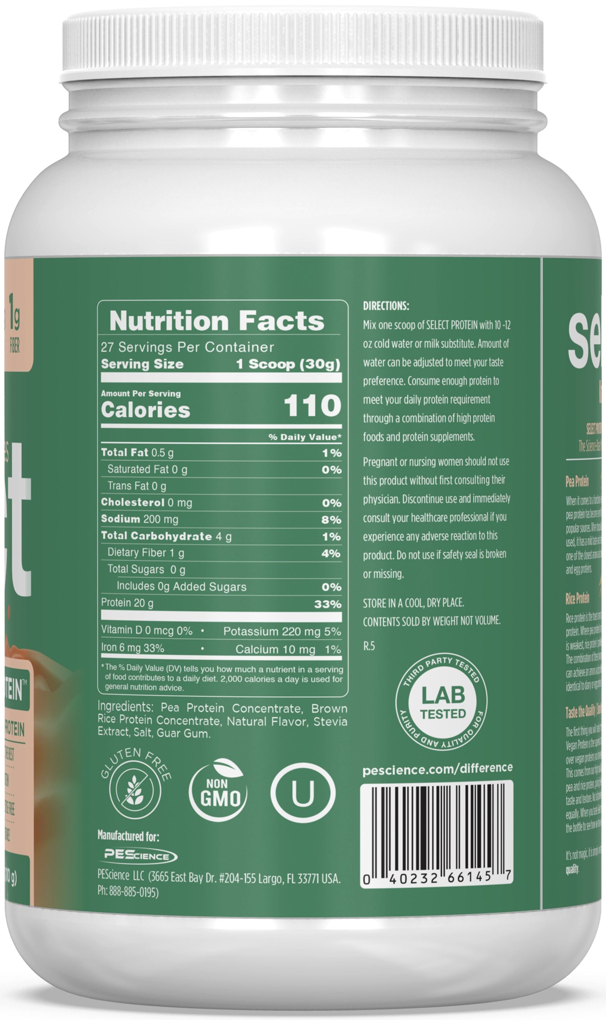 PEScienceCA Select Vegan Protein 
