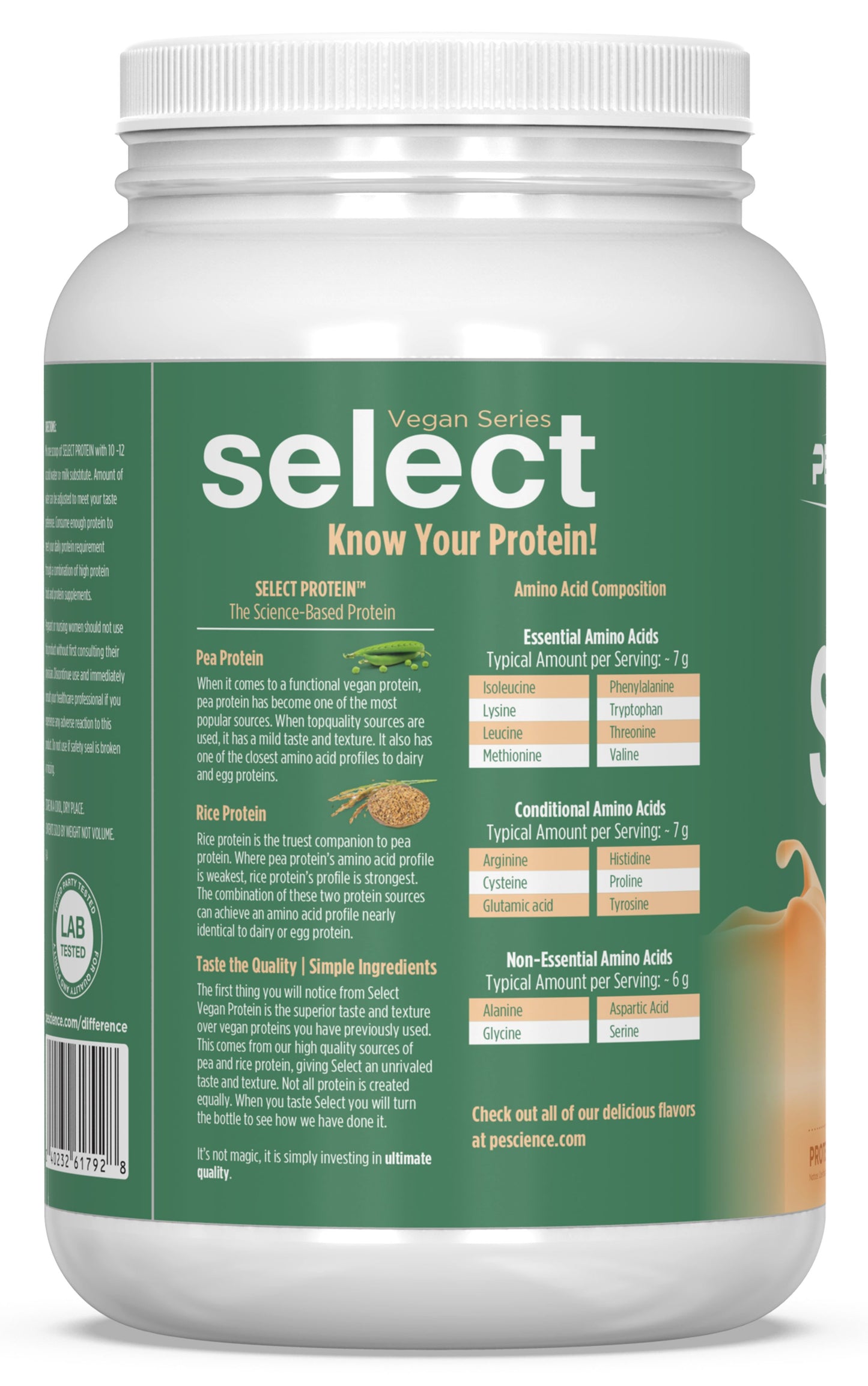 PEScienceCA Select Vegan Protein 