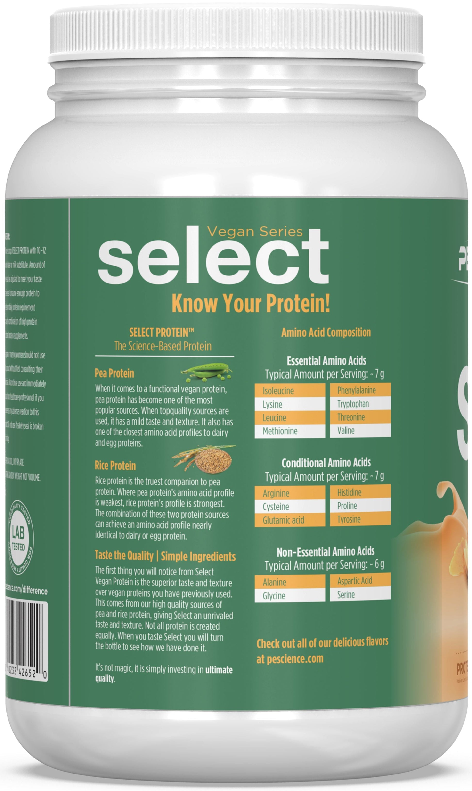 PEScienceCA Select Vegan Protein 