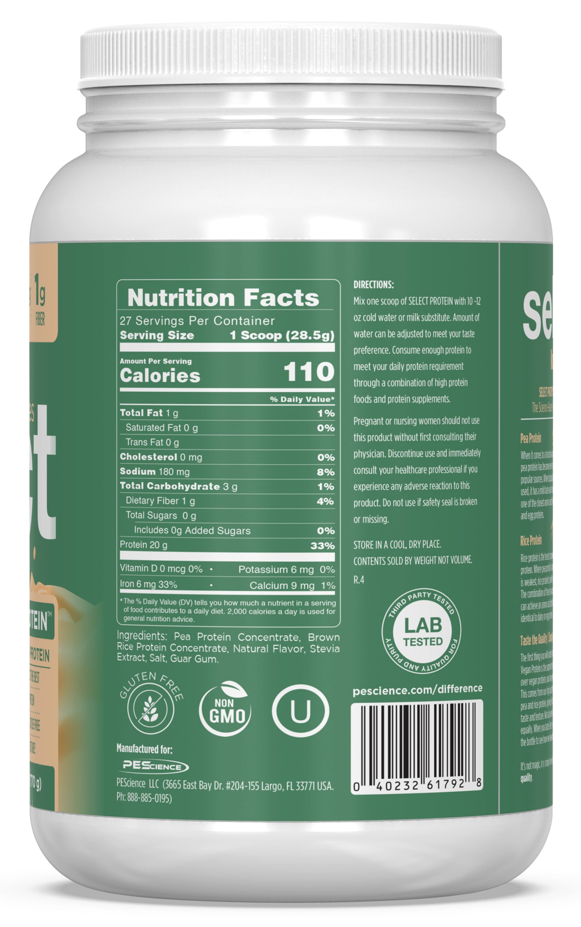 PEScienceCA Select Vegan Protein 