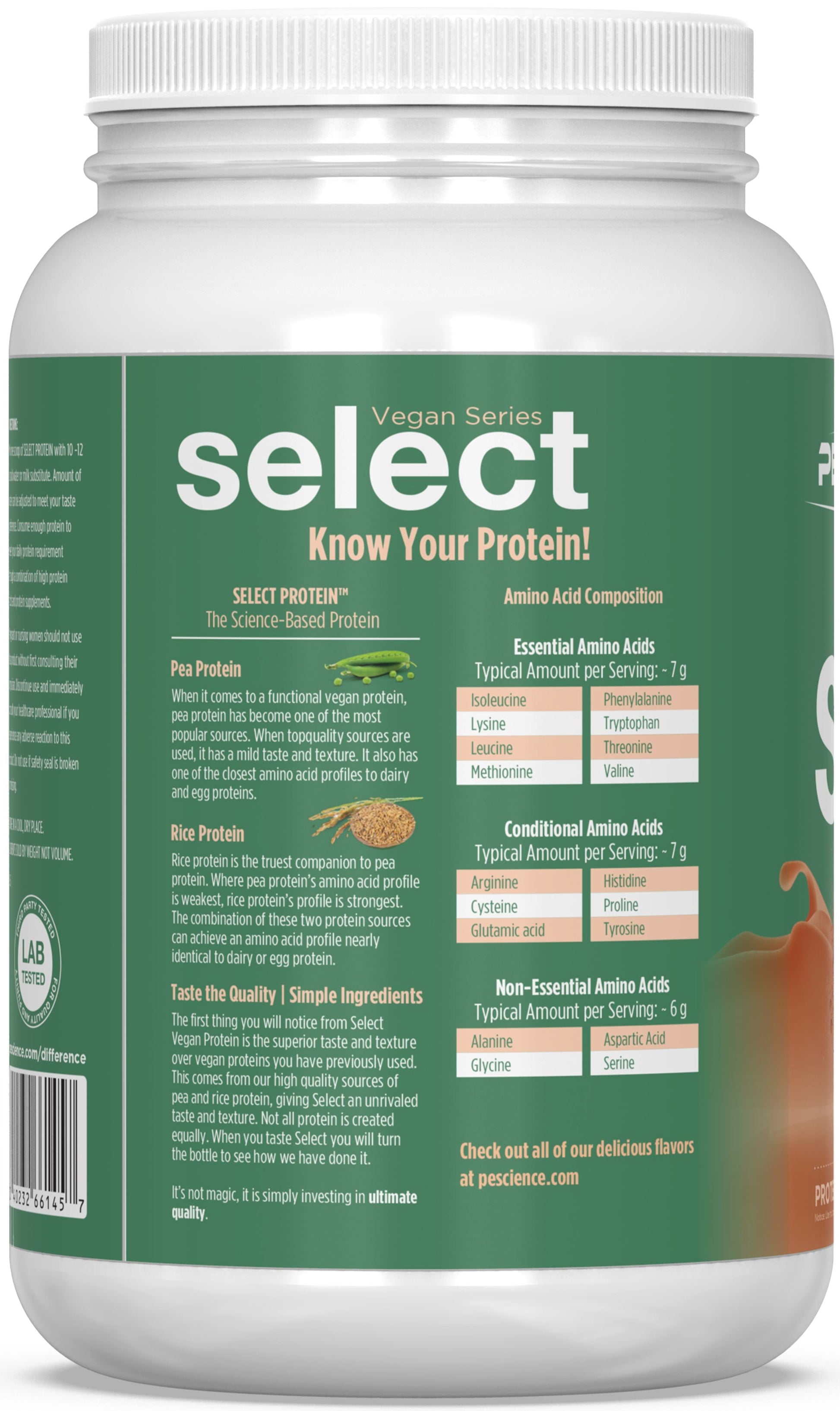 PEScienceCA Select Vegan Protein 