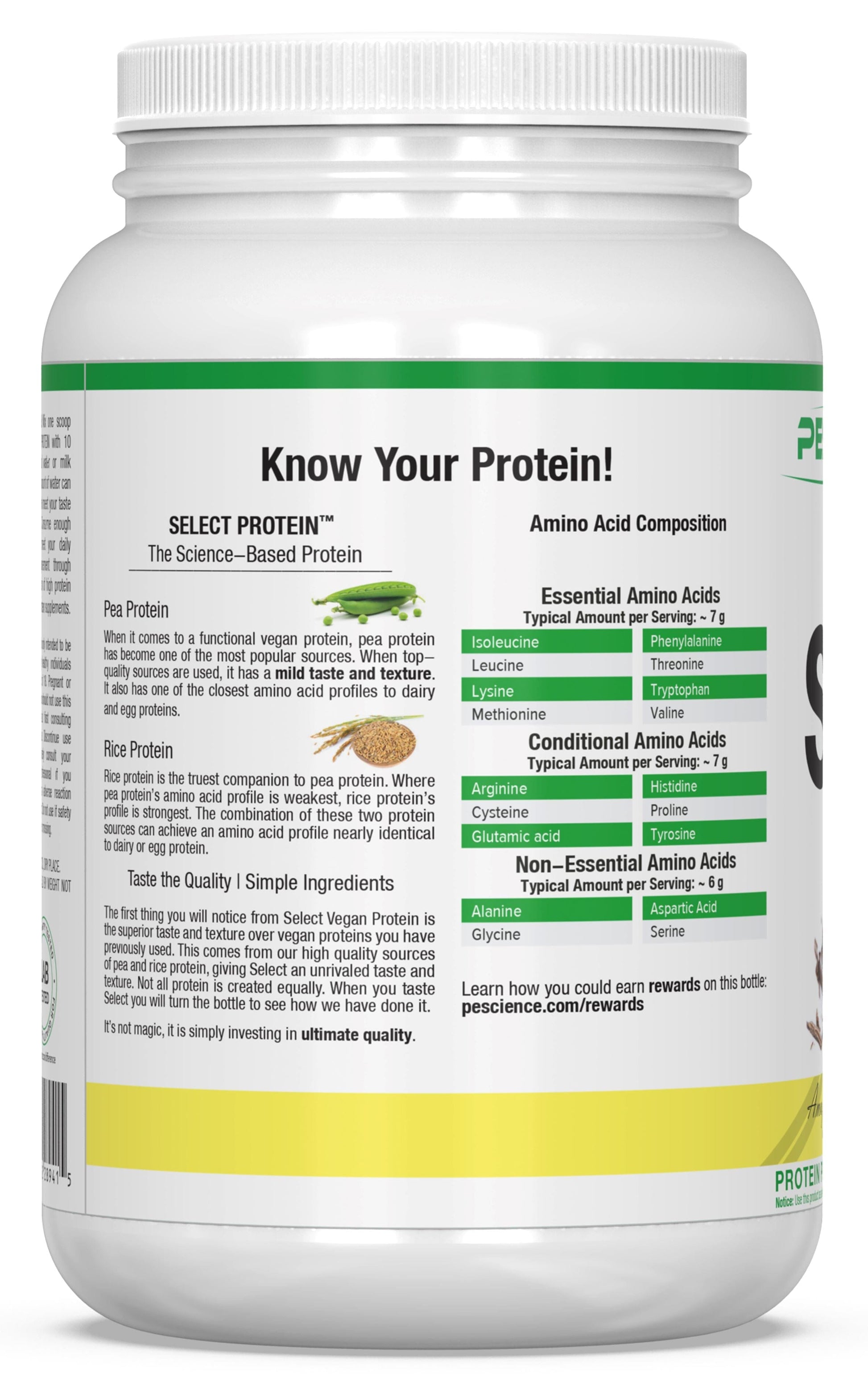Select Vegan Protein Protein PEScienceCA 