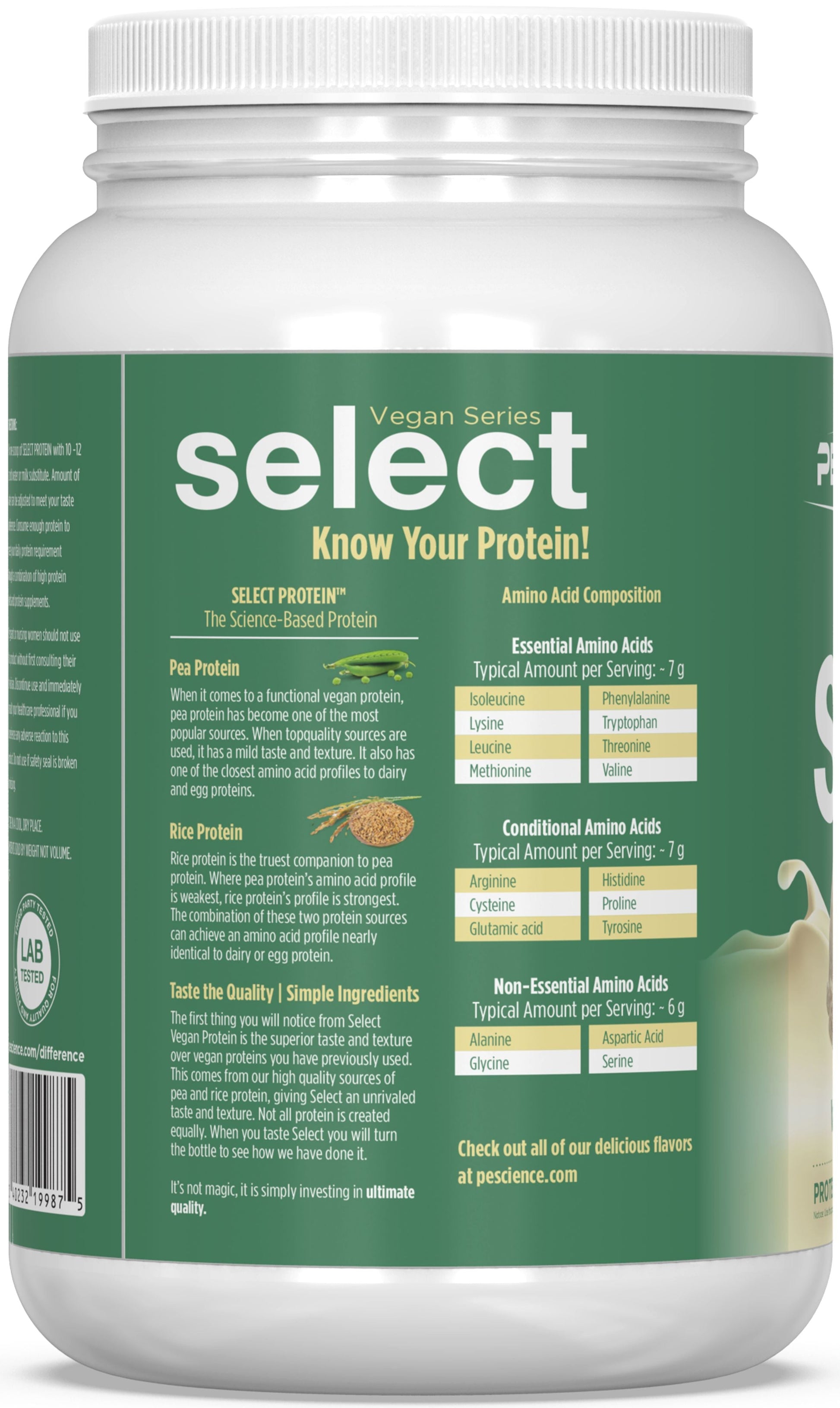 PEScienceCA Select Vegan Protein 