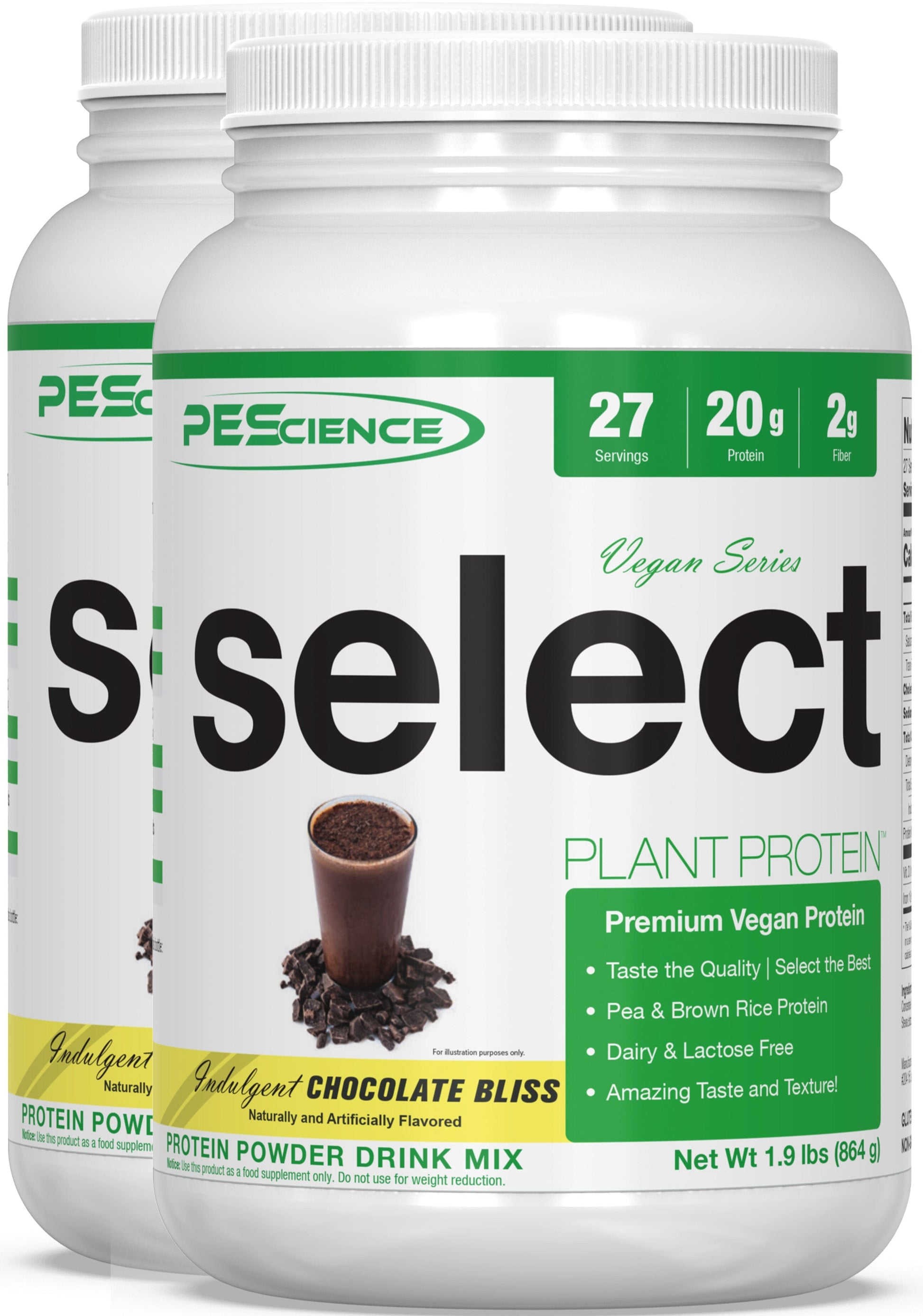 PEScienceCA Select Vegan Protein Vegan Chocolate Bliss 54