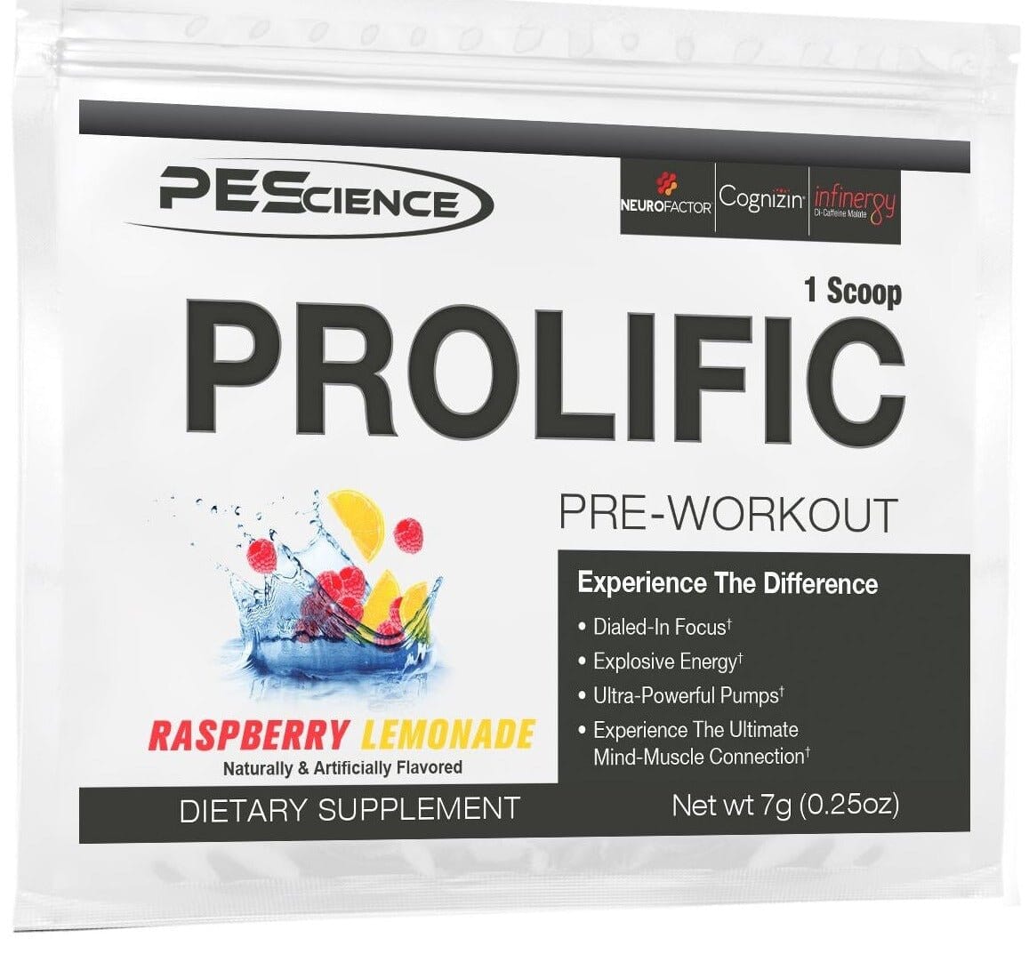Prolific Supplement PEScienceCA Raspberry Lemonade 1 Sample 